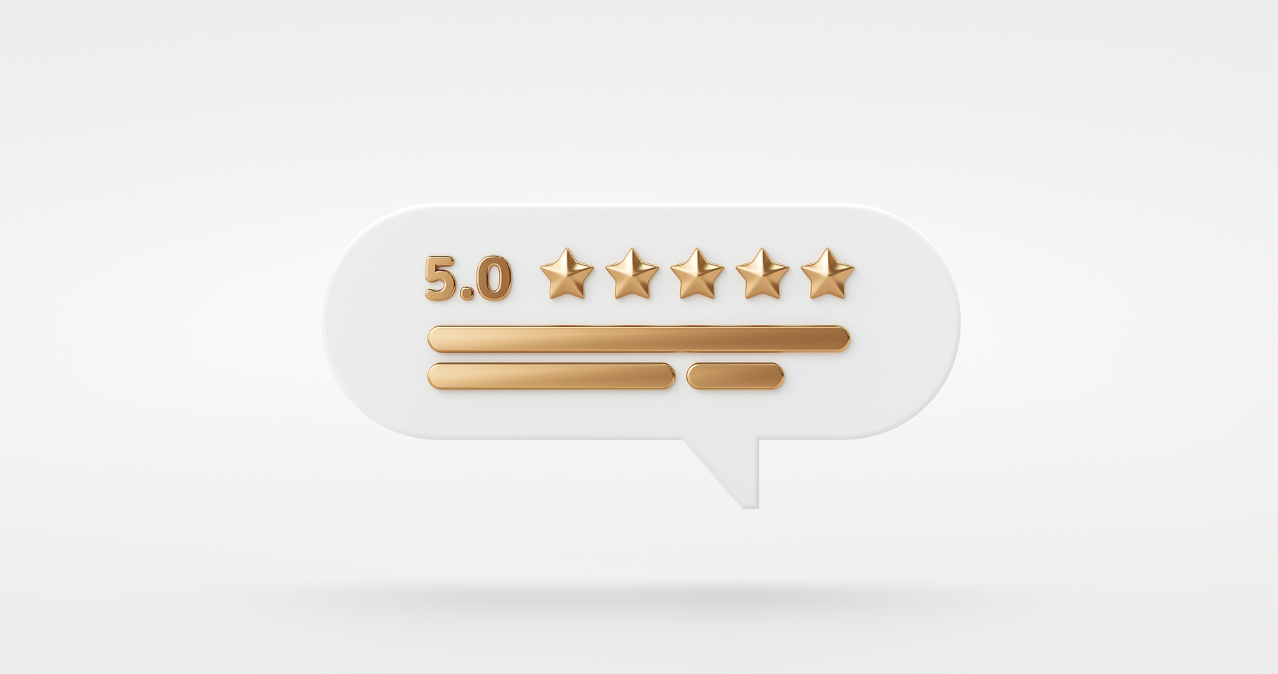 Five gold star rate review customer experience quality